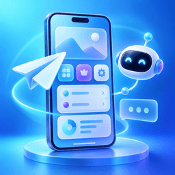 Логотип Telegram Mini App и бот